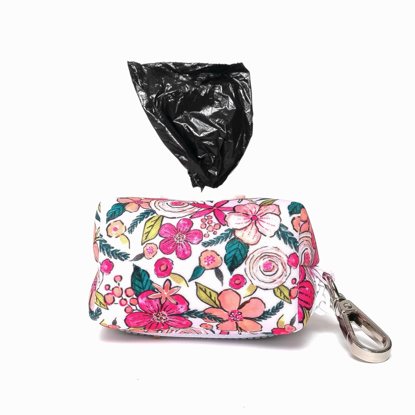 PINK FLORAL LEASH BAG