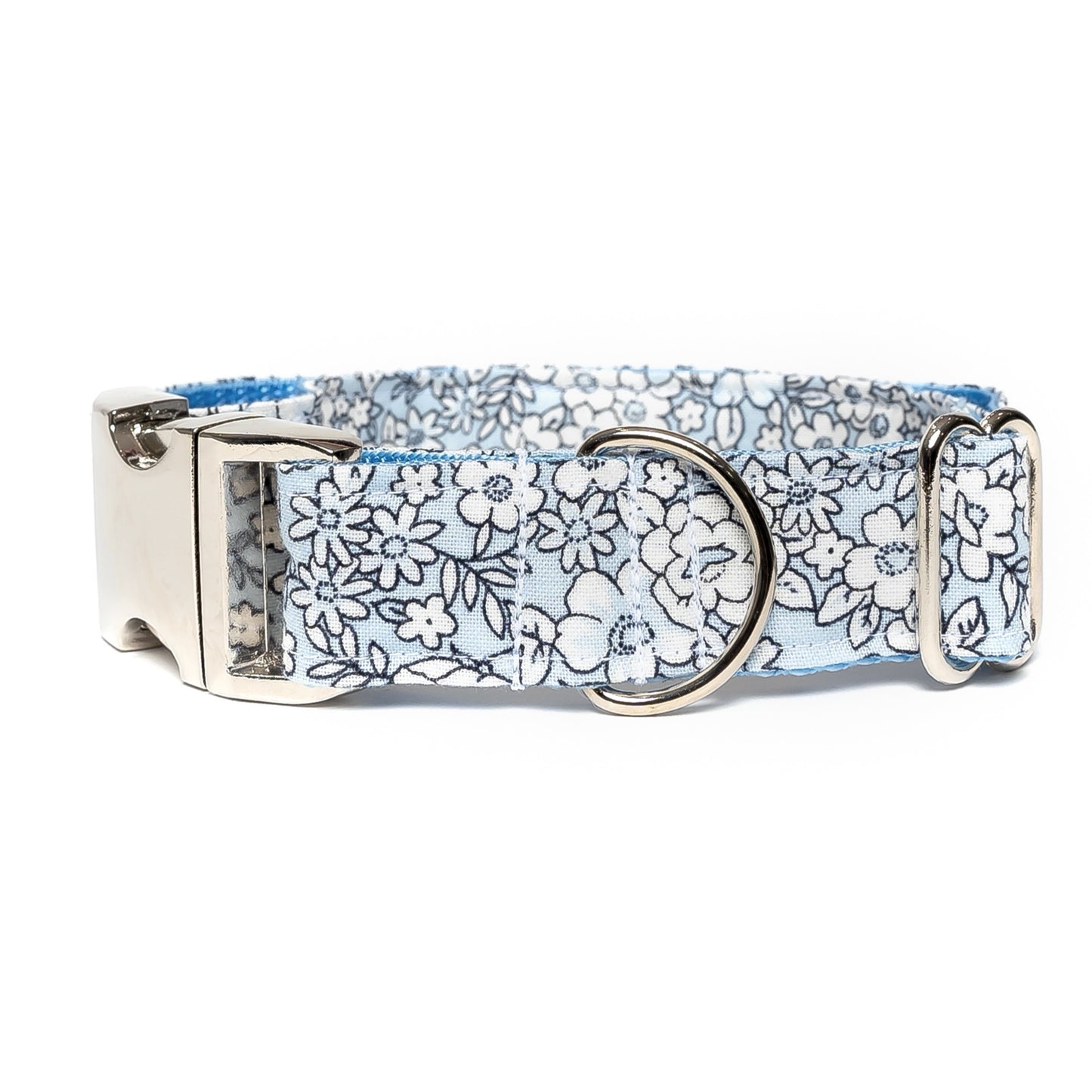 PASTEL BLUE FLORAL - DOG COLLAR
