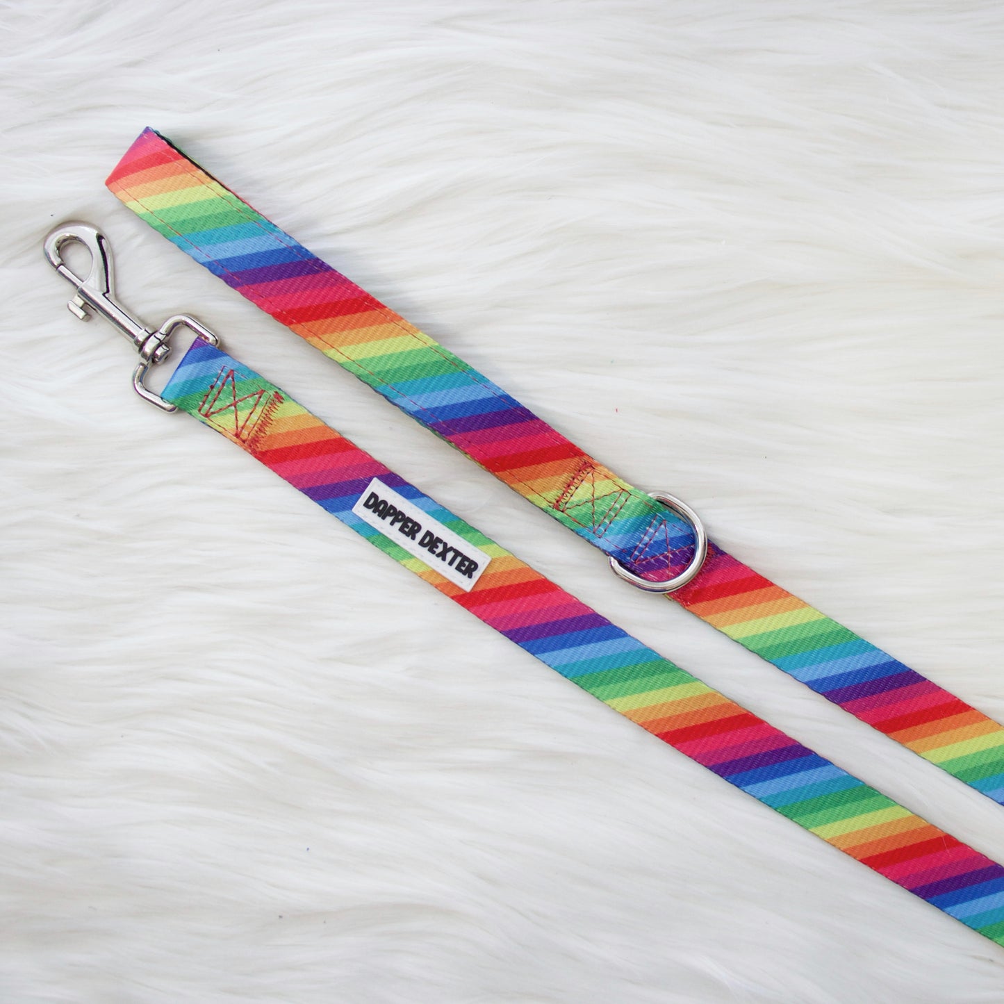 RAINBOW STRIPES DOG LEASH