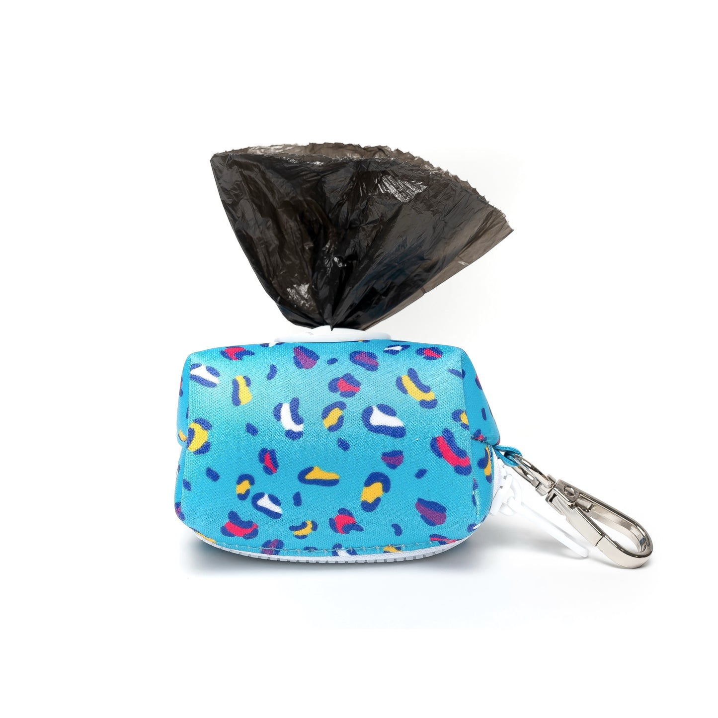BLUE ANIMAL PRINT LEASH BAG
