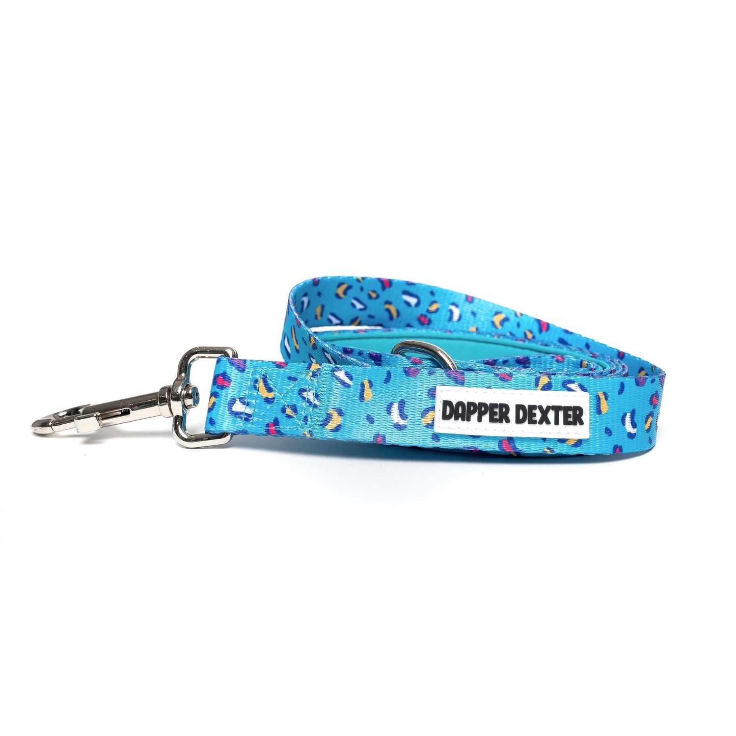 BLUE ANIMAL PRINT DOG LEASH
