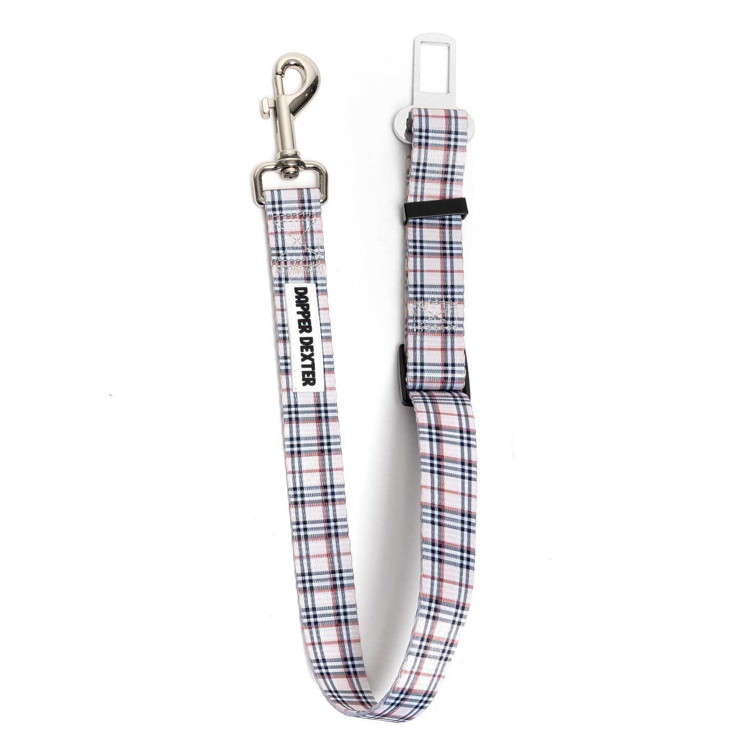 TAN PLAID - DOG SEAT BELT