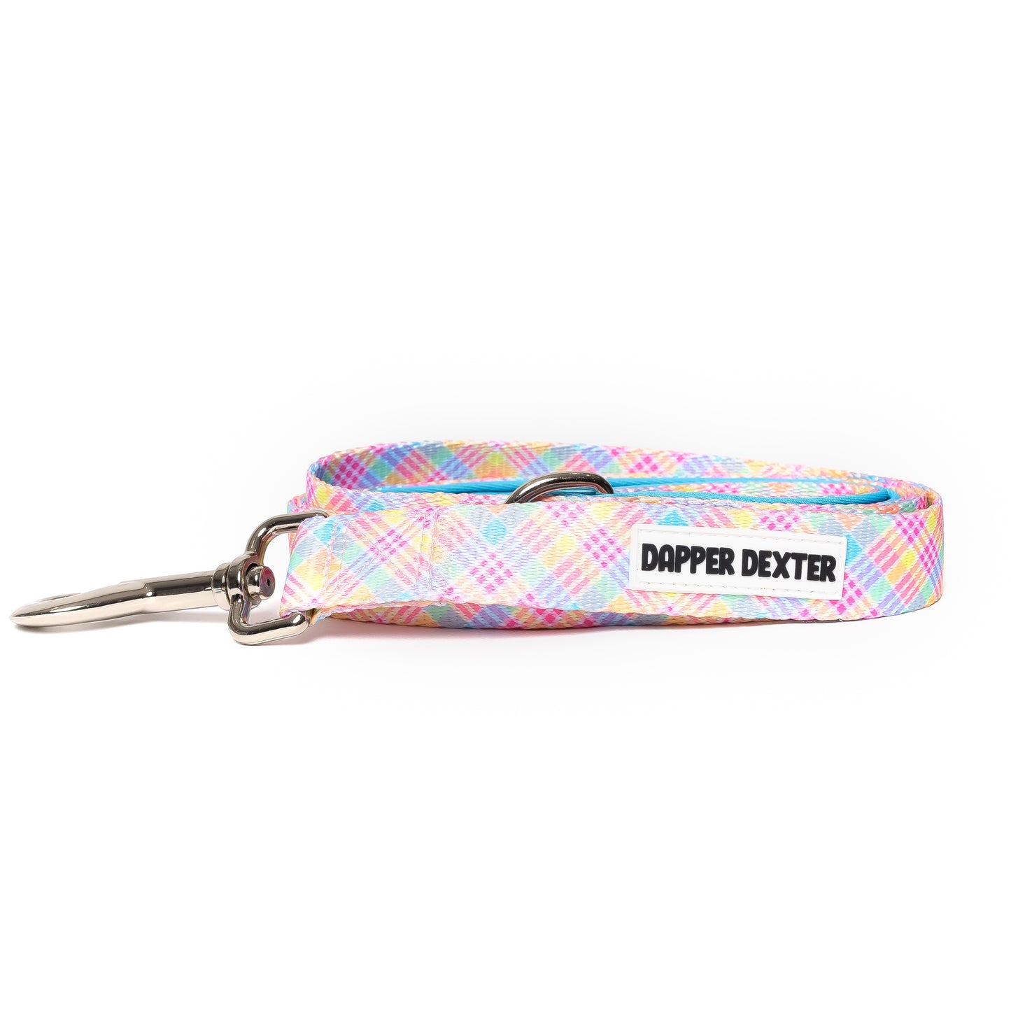 YELLOW PLAID DOG LEASH