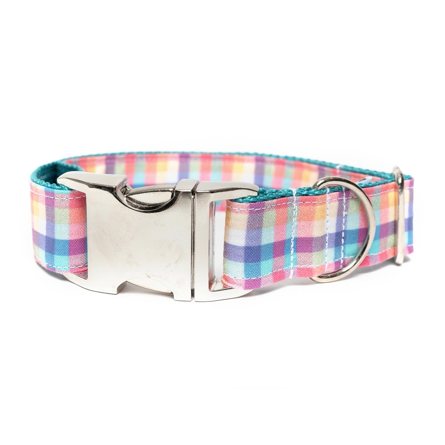 RAINBOW PLAID (RETIRED PRINT) - DOG COLLAR