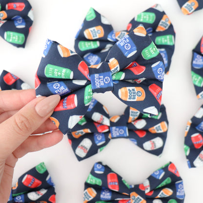 BEER CANS - DAPPER DEXTER DOG BOW TIE