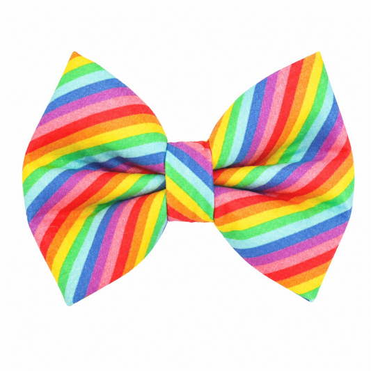 RAINBOW STRIPES- DAPPER DEXTER DOG BOW TIE