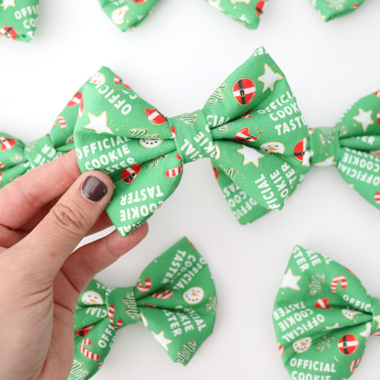 OFFICIAL COOKIE TESTER - DAPPER DEXTER DOG BOW TIE