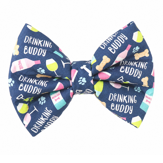 DRINKING BUDDY (WINE)- DAPPER DEXTER DOG BOW TIE