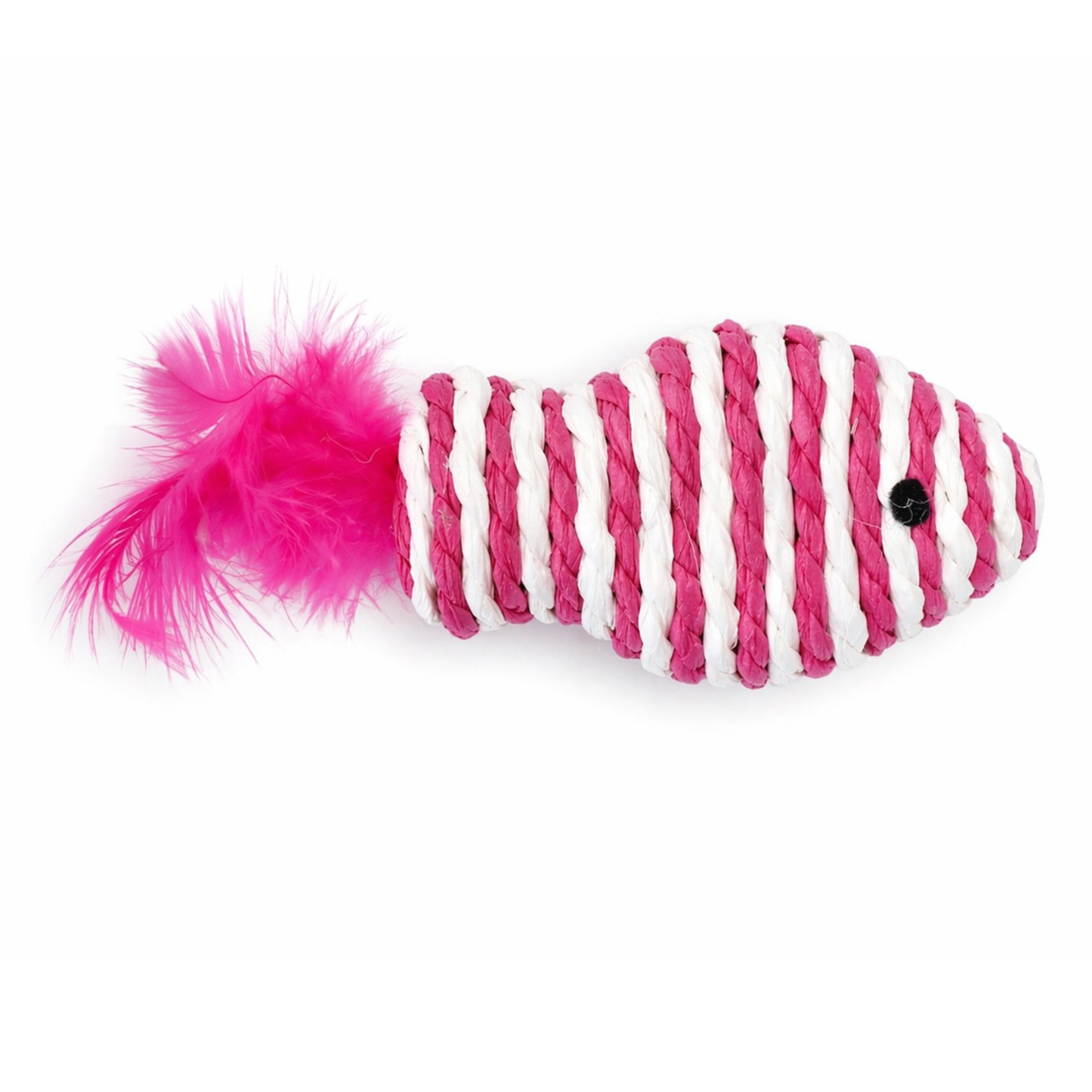 PINK ROPE FISH CAT TOY
