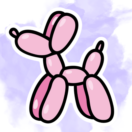 PINK BALLOON DOGGO - STICKER