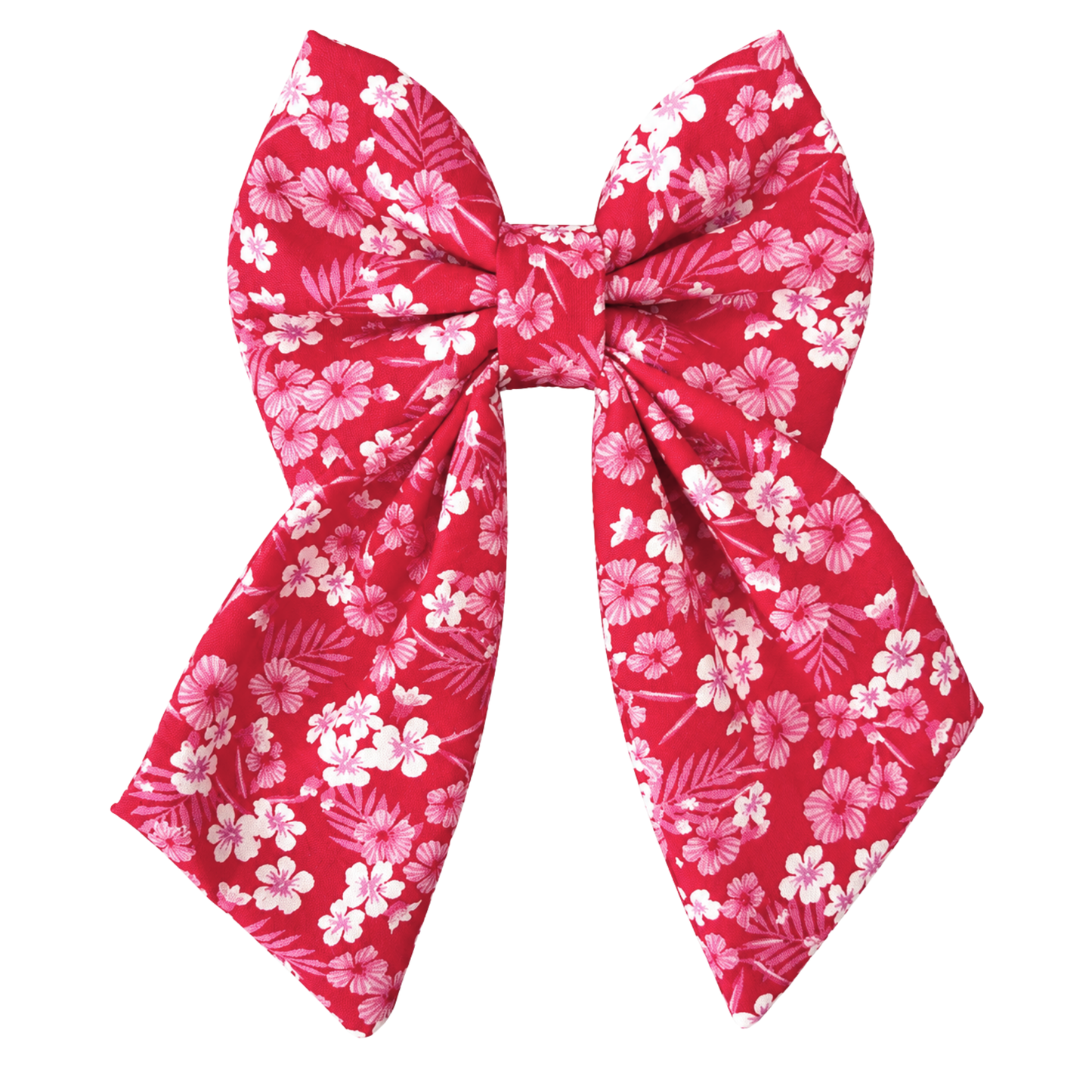PINK HAWAIIAN FLOWERS - SAILOR BOW