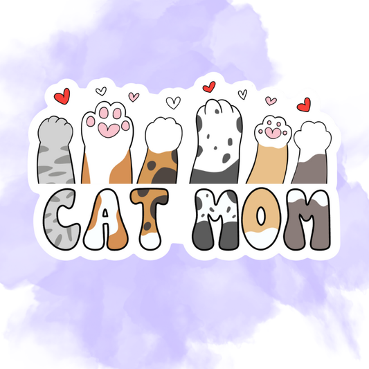 CAT MOM - STICKER
