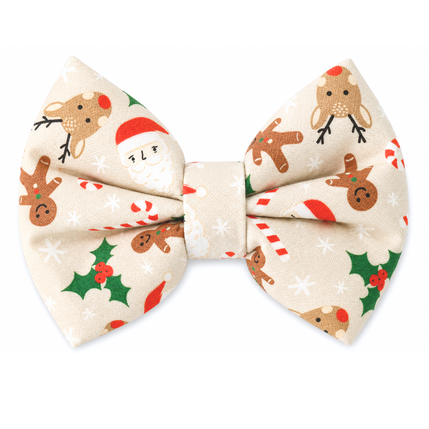 TAN CHRISTMAS ICONS - DAPPER DEXTER DOG BOW TIE