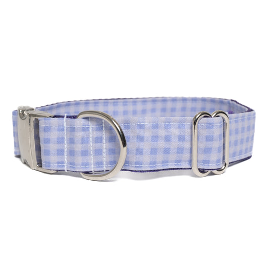 LAVENDER GINGHAM PLAID - DOG COLLAR