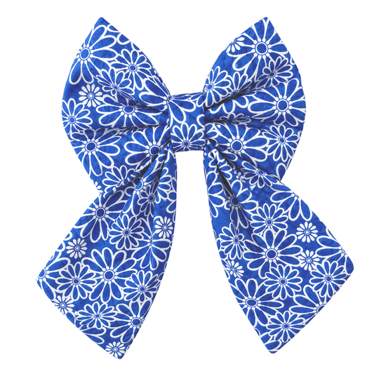 BLUE INDIGO FLORAL - SAILOR BOW