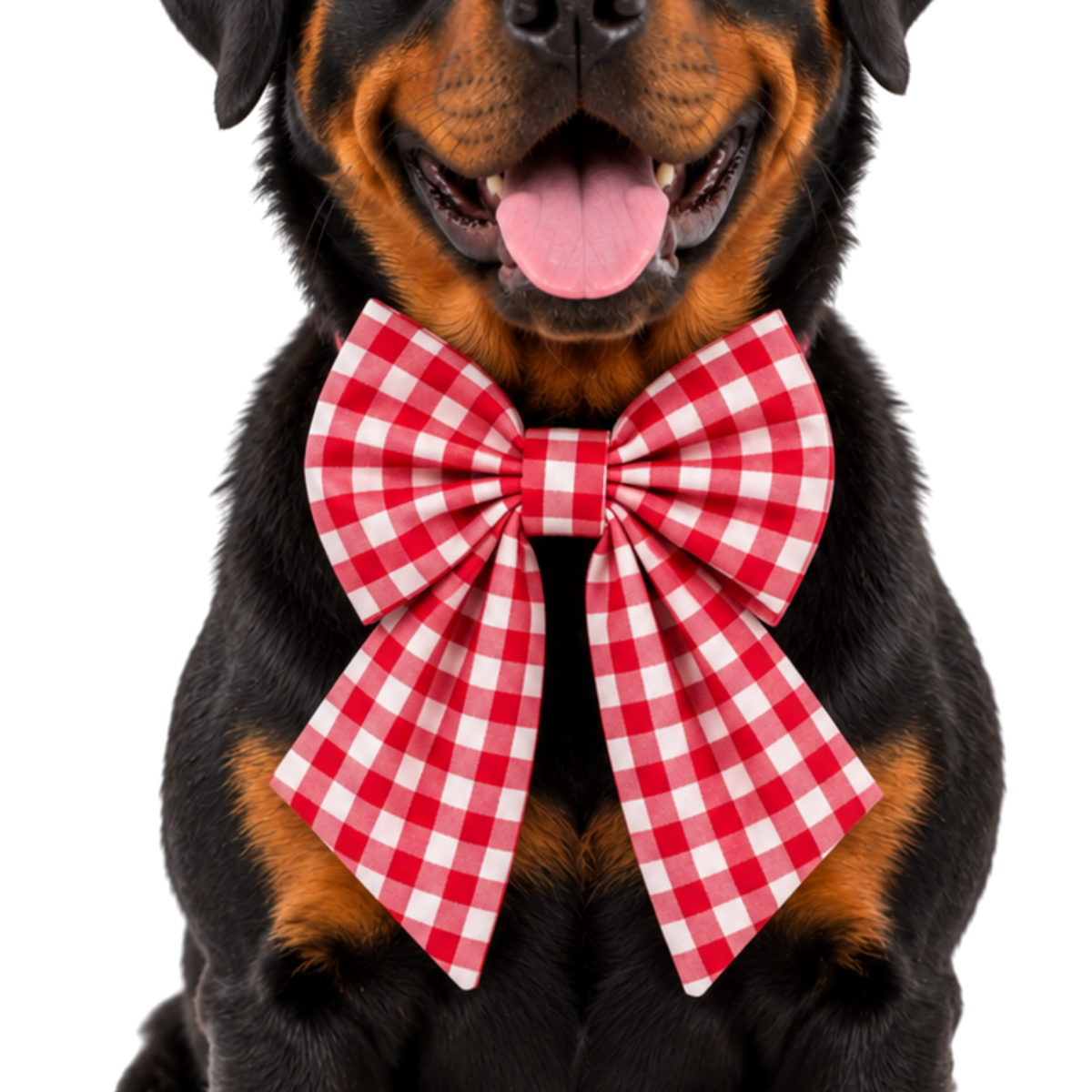RED & WHITE PICNIC PLAID - SAILOR BOW