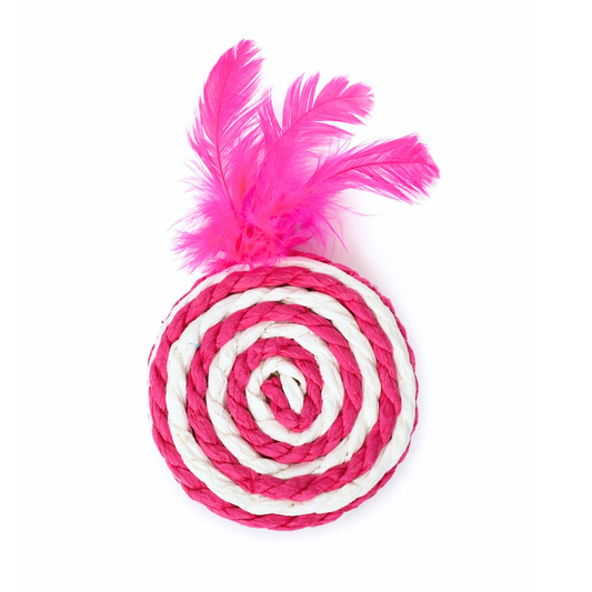 PINK SPIRAL CAT TOY