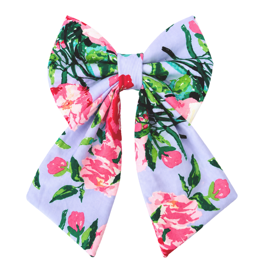 PERIWINKLE FLORAL- SAILOR BOW