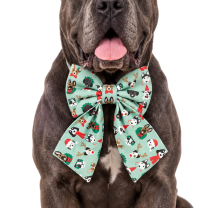 CHRISTMAS DOGGOS - SAILOR BOW