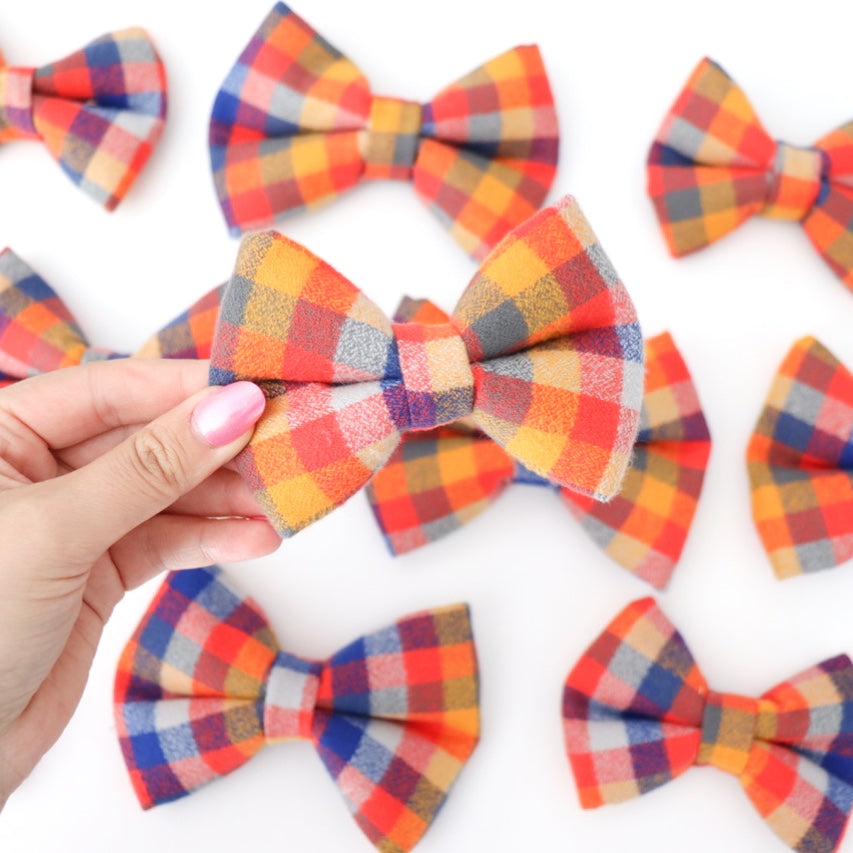 20 FALL/THANKSGIVING ELASTIC BOW TIES (WHOLESALE)