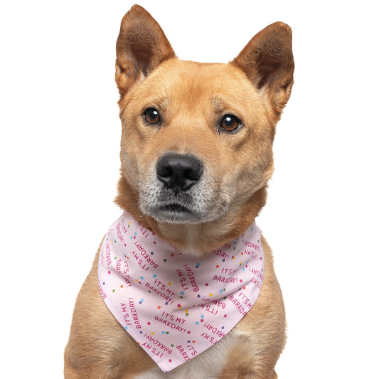 IT'S MY BARKDAY (PINK) - CLASSIC DOG BANDANA