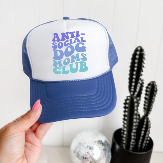 ANTI SOCIAL DOG MOMS CLUB - NAVY TRUCKER HAT