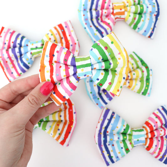 CELEBRATION STRIPES - DAPPER DEXTER DOG BOW TIE