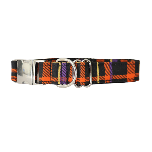 HALLOWEEN PLAID - DOG COLLAR