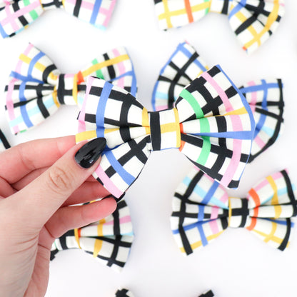 COLORFUL GEO STRIPES  - DAPPER DEXTER DOG BOW TIE