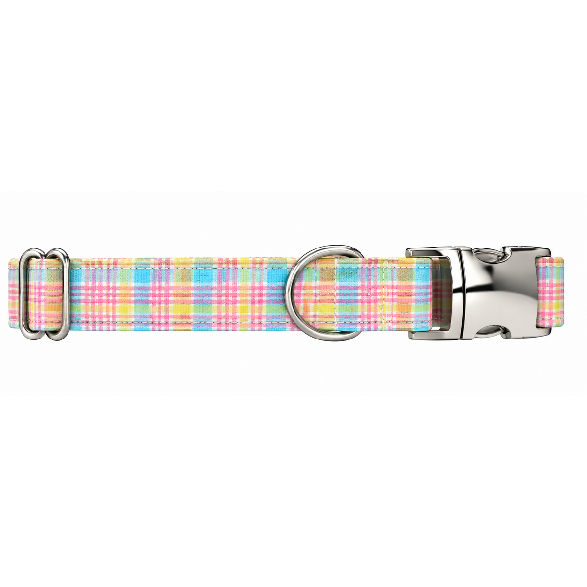 YELLOW SPRING PLAID - DOG COLLAR