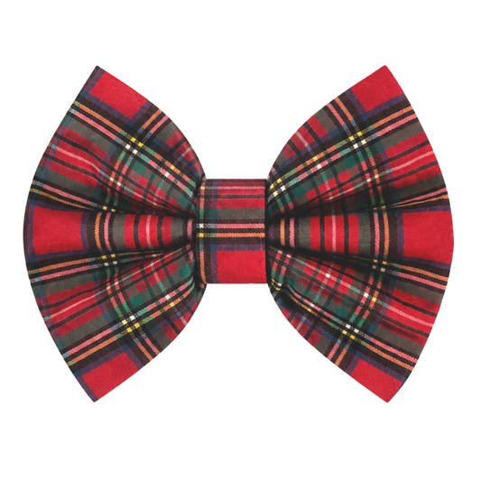 RED TARTAN PLAID -  DAPPER DEXTER DOG BOW TIE