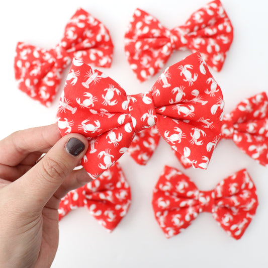 LOBSTERS (RED) - DAPPER DEXTER DOG BOW TIE