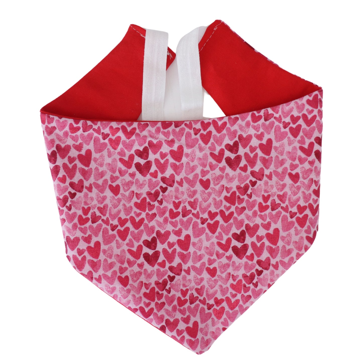 PINK METALLIC HEARTS - CLASSIC DOG BANDANA