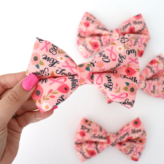 BREAST CANCER AWARENESS - DOG BOW TIE BY DAPPER DEXTER