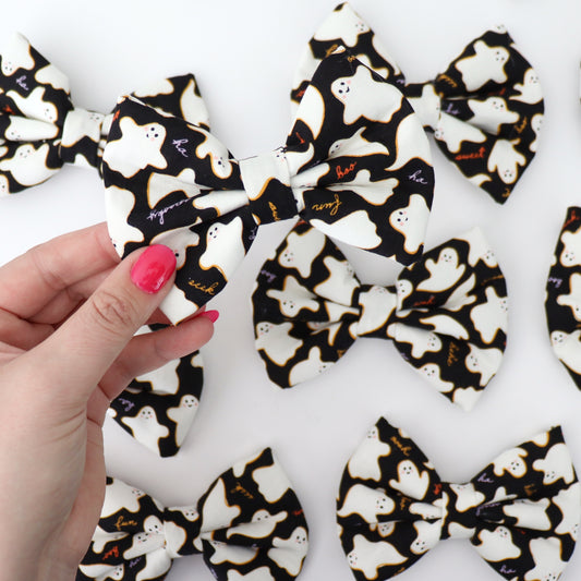 BLACK GHOSTS- DAPPER DEXTER DOG BOW TIE
