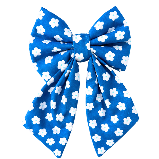 BLUE WITH FLOWERS - SAILOR BOW