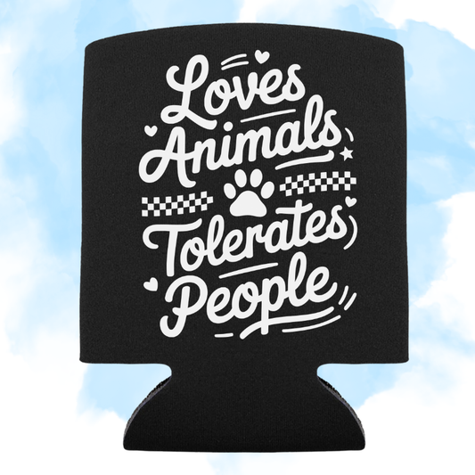 LOVES ANIMALS - KOOZIE