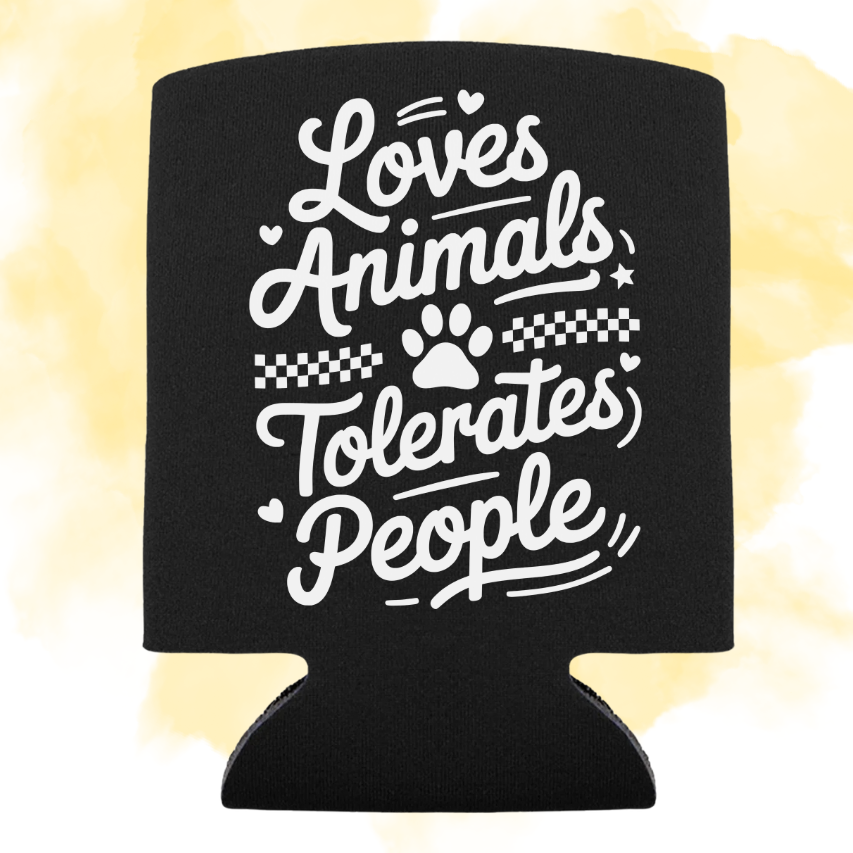 LOVES ANIMALS - KOOZIE
