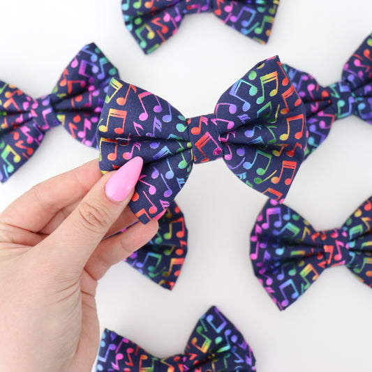 MUSIC NOTES- DAPPER DEXTER DOG BOW TIE