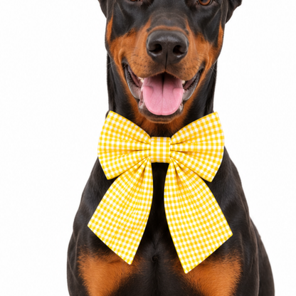 YELLOW GINGHAM- SAILOR BOW
