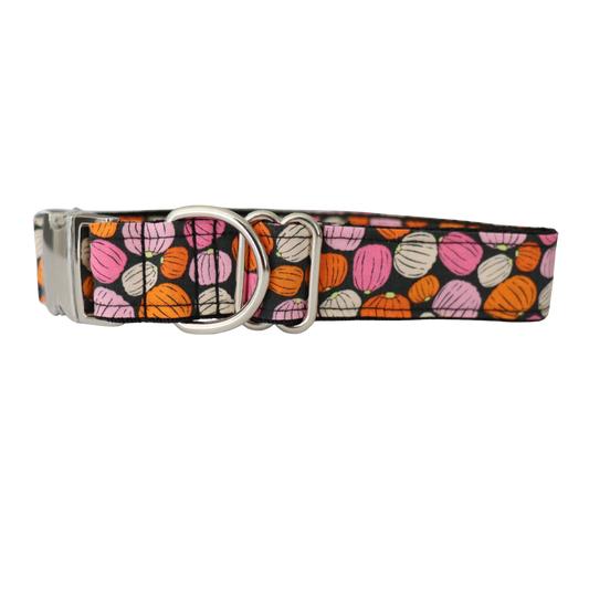 PUMPKINS ON BLACK - DOG COLLAR