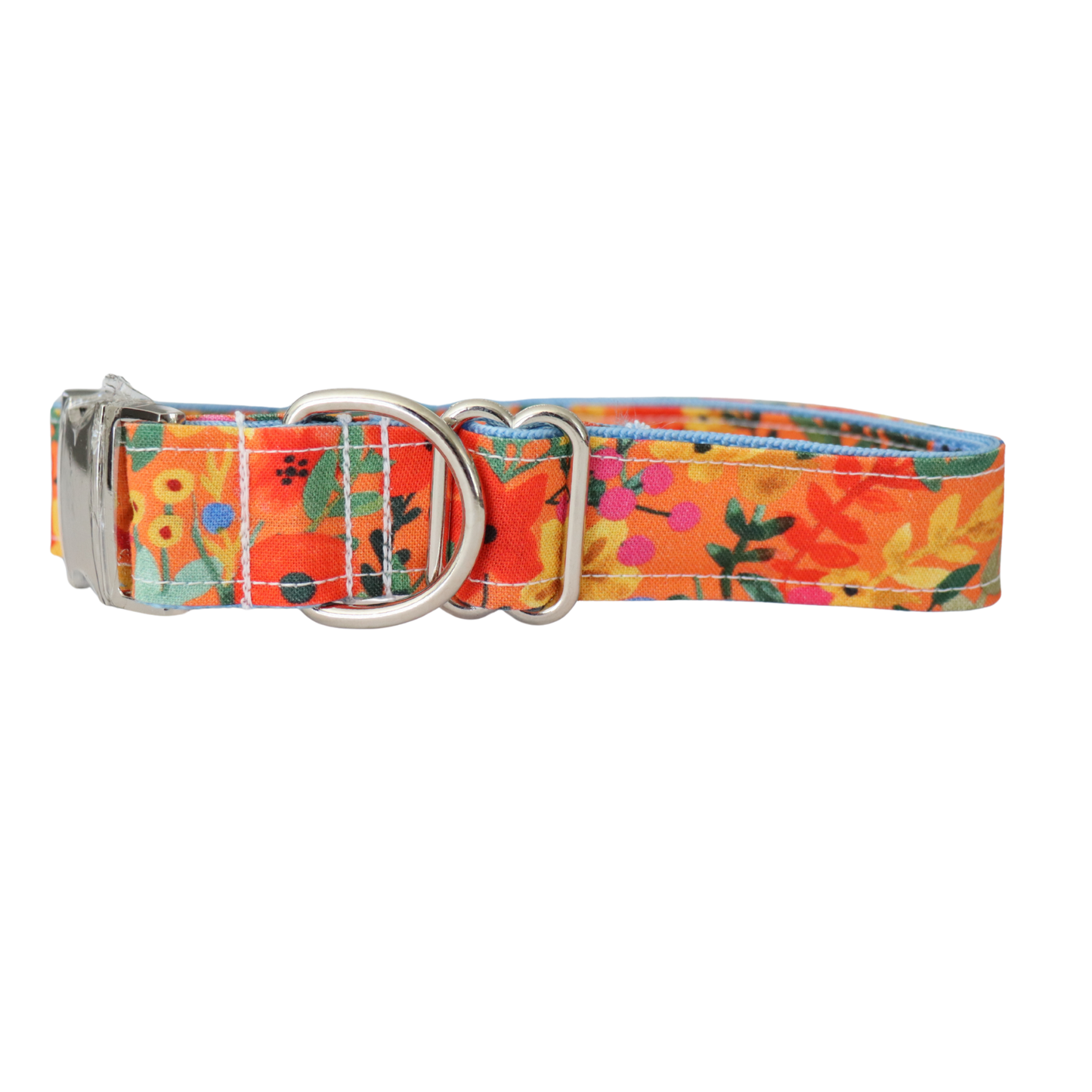ORANGE FLORAL - DOG COLLAR