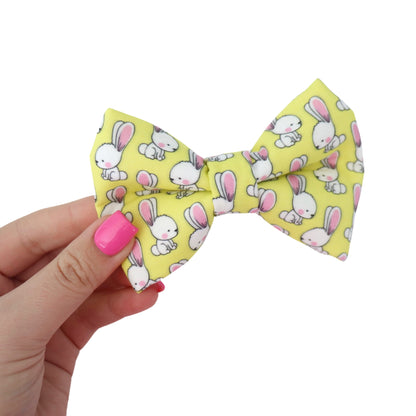 YELLOW BUNNY - DOG BOW TIE BY DAPPER DEXTER