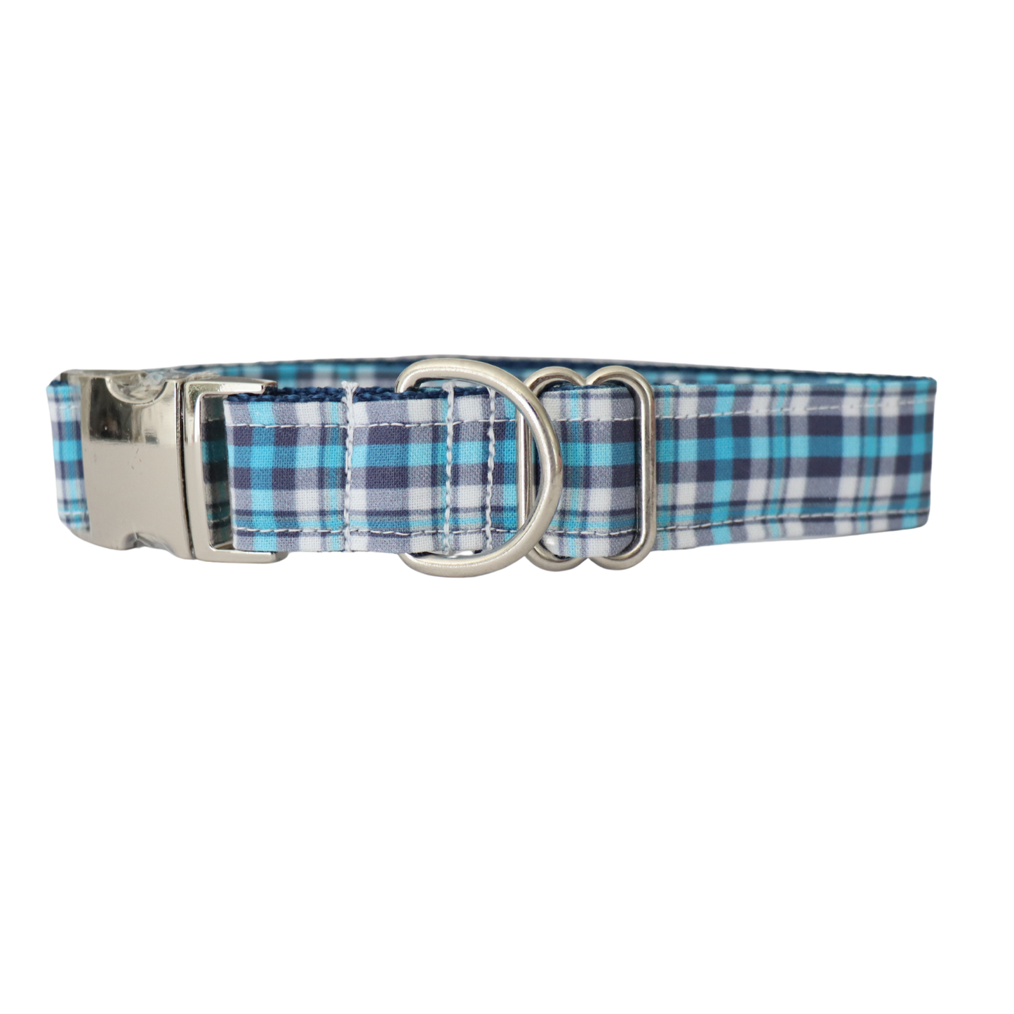DAPPER BLUE PLAID - DOG COLLAR