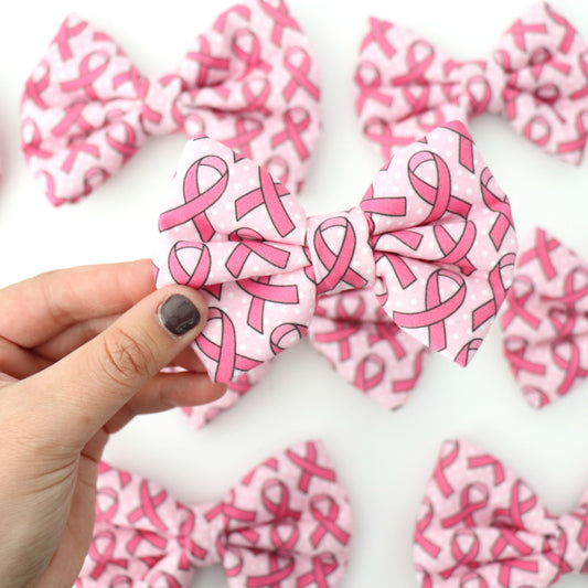 BREAST CANCER RIBBON- DAPPER DEXTER DOG BOW TIE