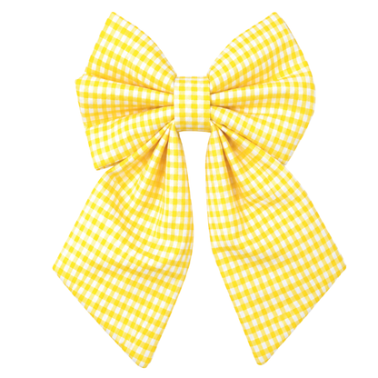 YELLOW GINGHAM- SAILOR BOW