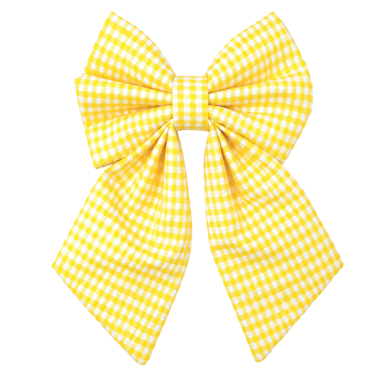 YELLOW GINGHAM- SAILOR BOW