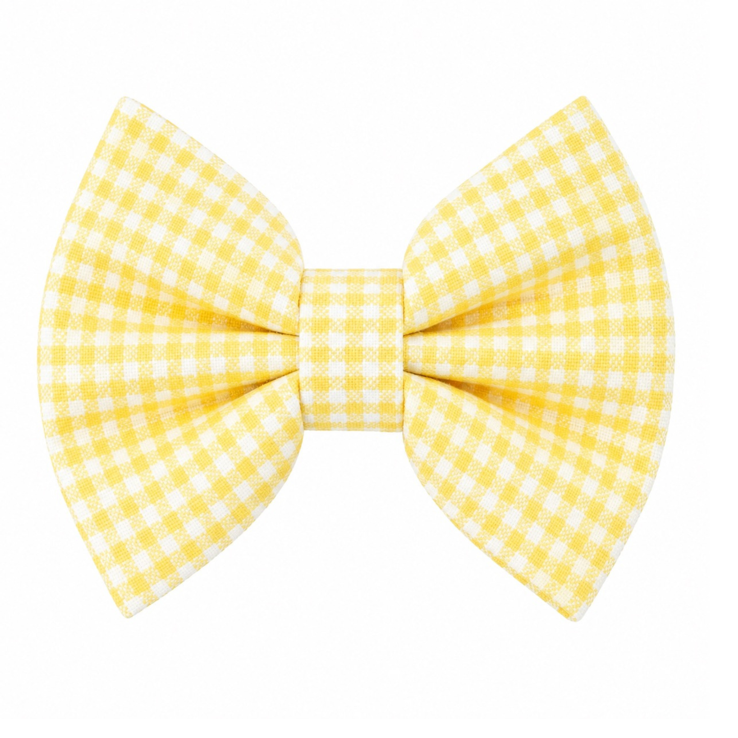 YELLOW GINGHAM - DAPPER DEXTER DOG BOW TIE
