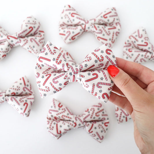 CANDY CANES - DOG BOW TIE BY DAPPER DEXTER