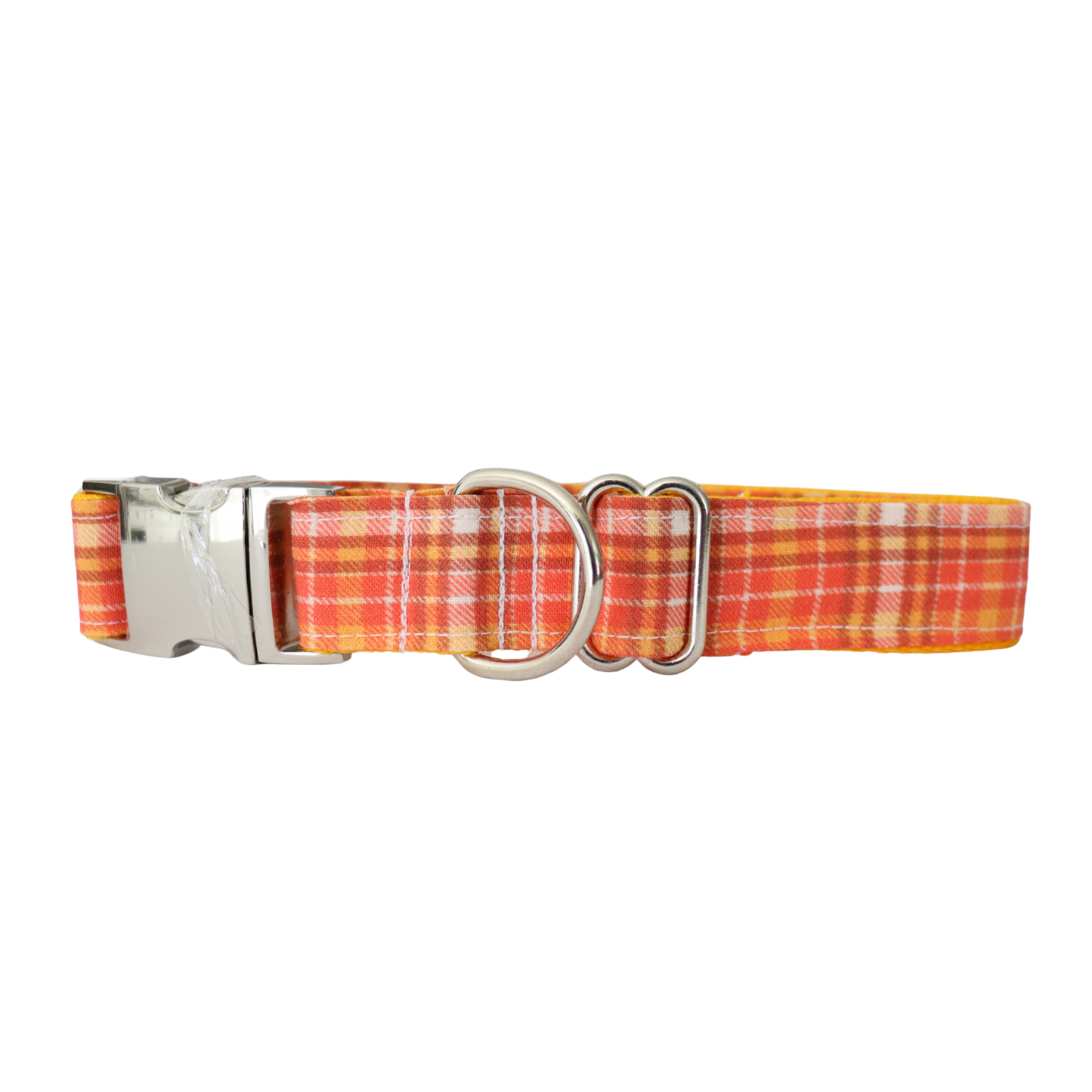 ORANGE PLAID - DOG COLLAR